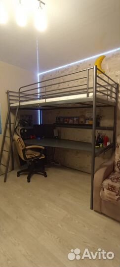 Кровать- чердак двухьярусная IKEA