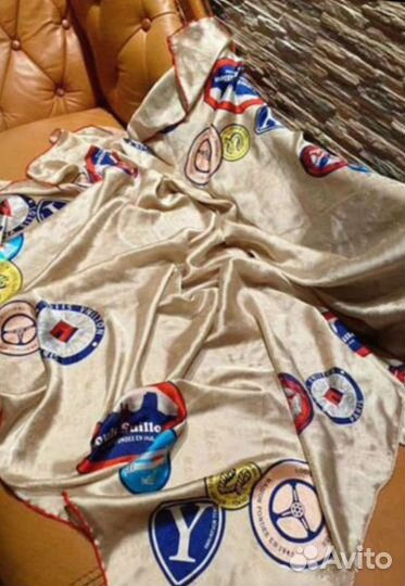 Шелковый платок шаль 135см италия