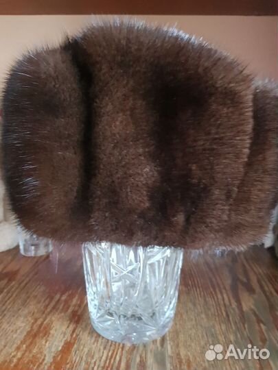 Норковая шапка мужская ушанка