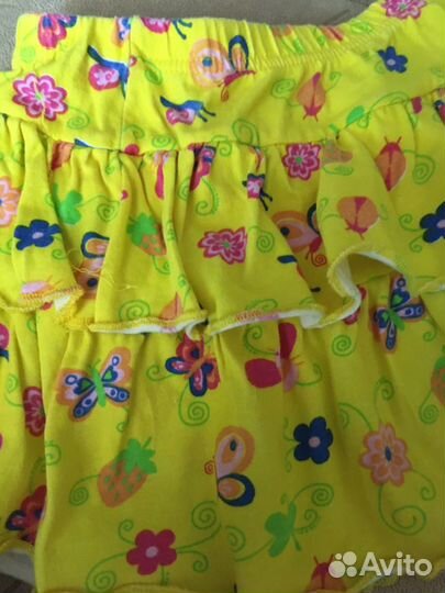 Шорты новые, юбочка, хлопок, 3-4 года