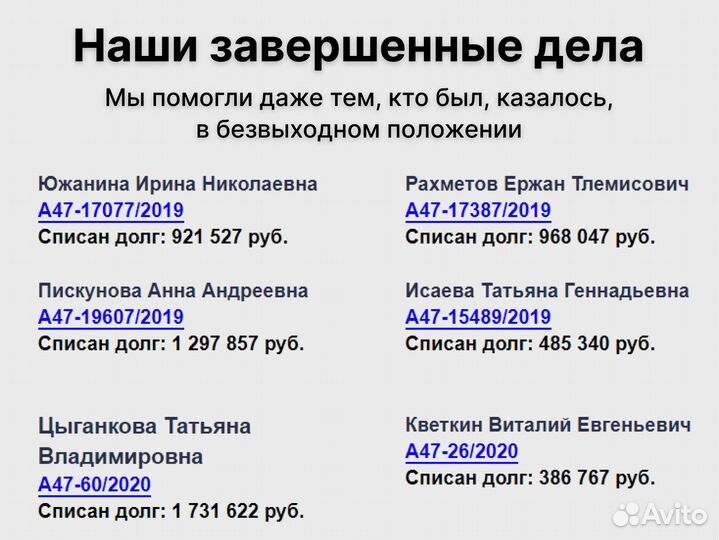 Банкротство физических лиц под ключ