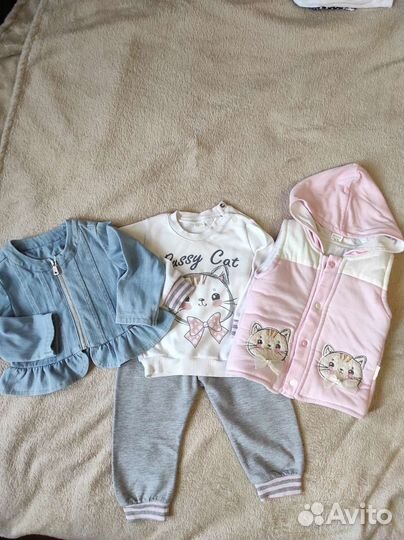 Вещи для девочки пакетом 68-80