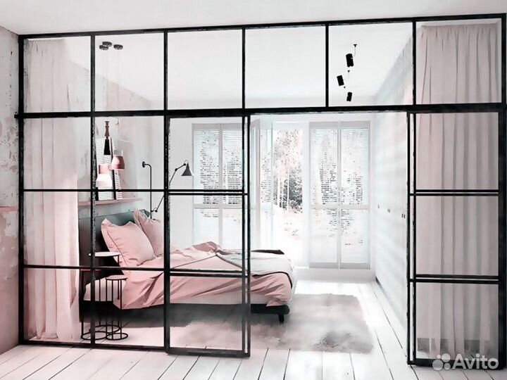 Перегородки раздвижные. Лофт перегородки в Балаших