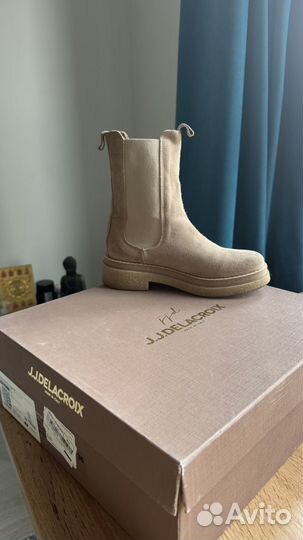 Полусапоги delacroix италия замша