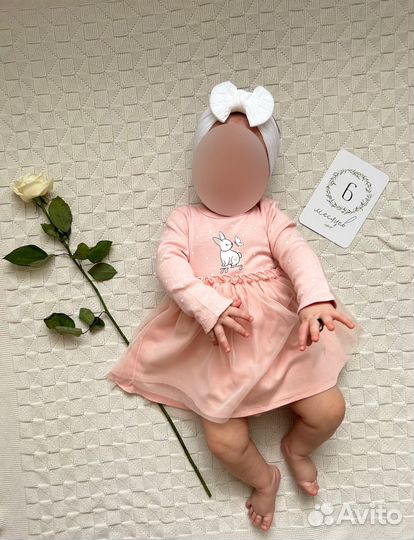 Платье боди для девочки 74