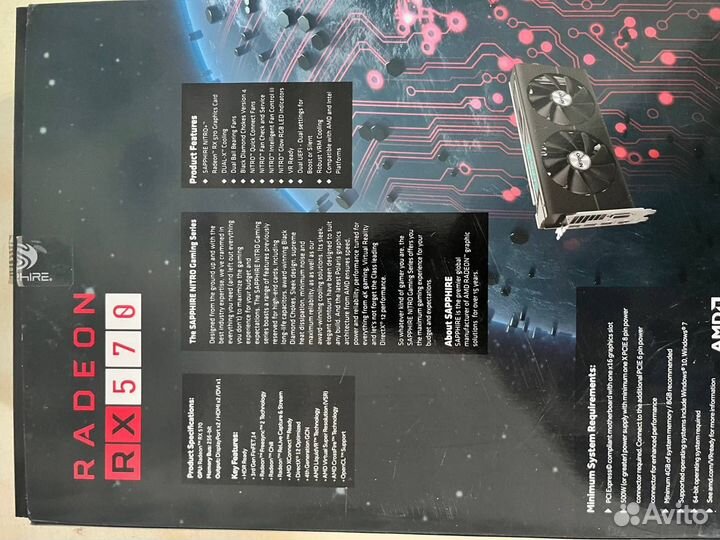 Видеокарта radeon nitro rx 570 4 гб