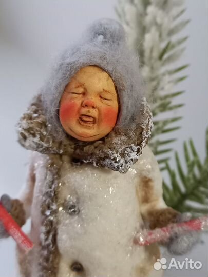 Ватная игрушка на елку