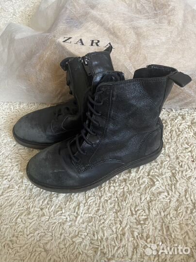 Ботинки кожаные zara 32