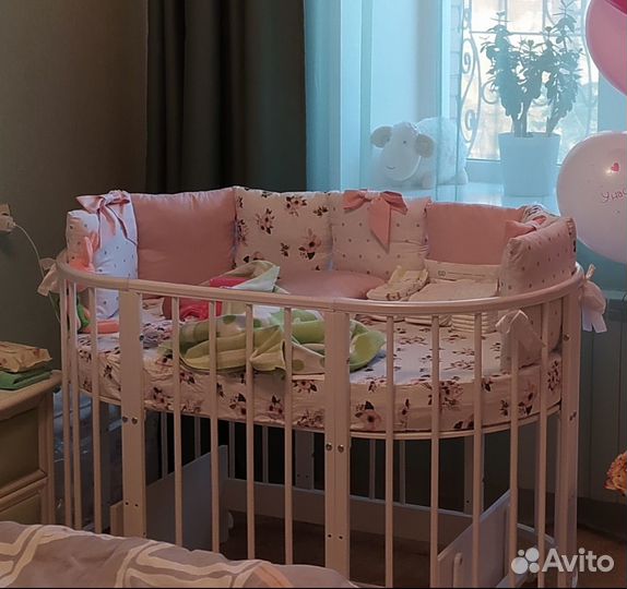 Бортики в детскую кроватку для девочки