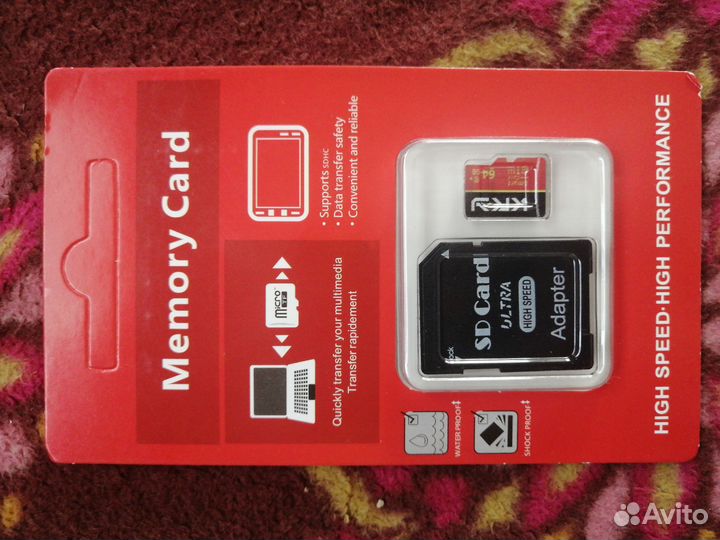 Карта памяти micro sd 64 gb