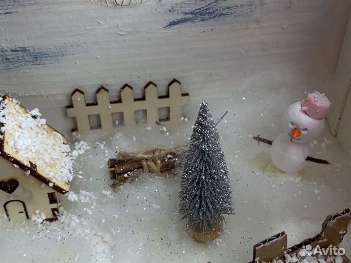 Новогодняя поделка зимняя в детский сад/школу