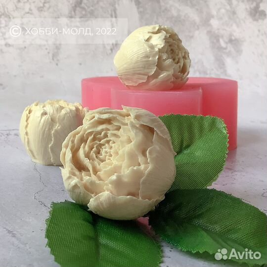 Молд Бутона пиона 3 яч, арт 220