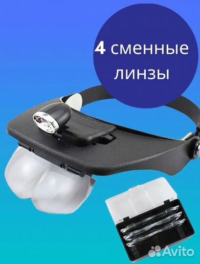 Лупа на голову с подсветкой Kromatech MG81001-A