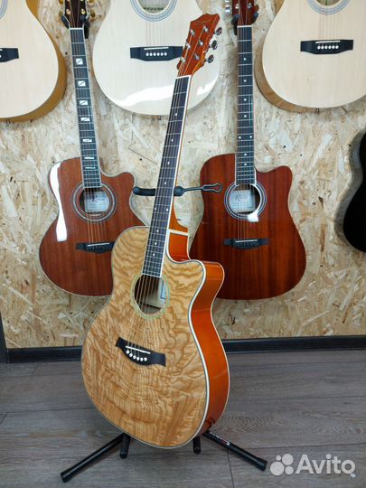 Акустическая гитара, с вырезом, Caraya