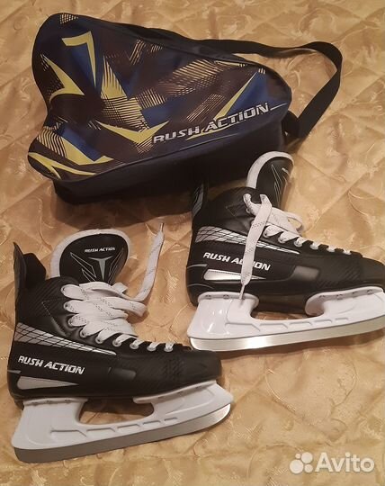 Коньки с сумкой для коньков, 43 размер