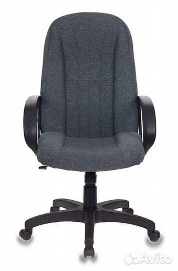 Кресло компьютерное T-898, ткань, сер., каркас-чер