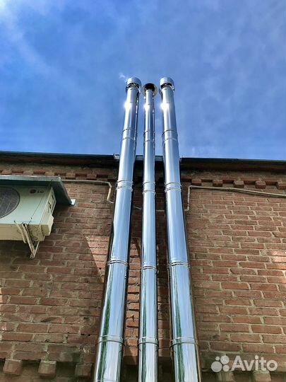 Монтаж дымохода и вентиляции