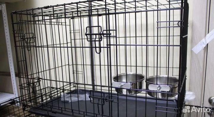 Клетка для собак, Пластиковый поддон, Гарантия
