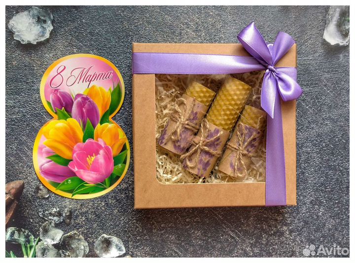 Свечи ручной работы. Подарки к 8 марта