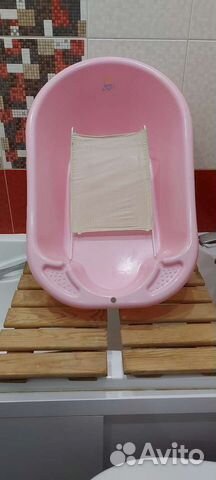 Ванночка для купания с деревянной подставкой