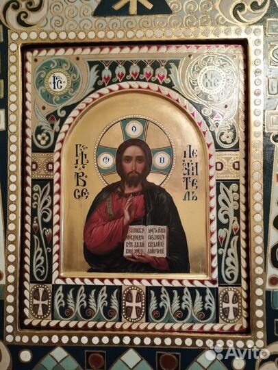 Икона Господь Вседержитель, русский модерн