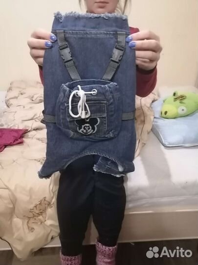 Джинсовый комбинезон для кошек