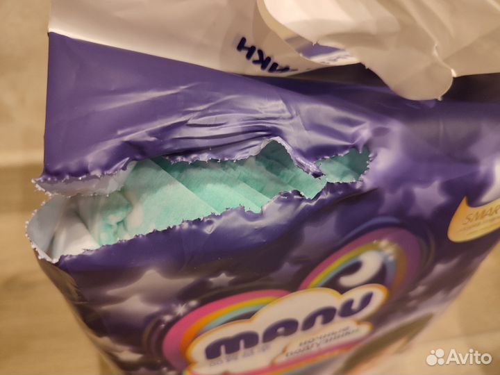 Ночные подгузники manu L 9-14 кг, 17 шт