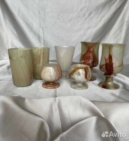 Стаканы фужеры рюмка стопка из оникса