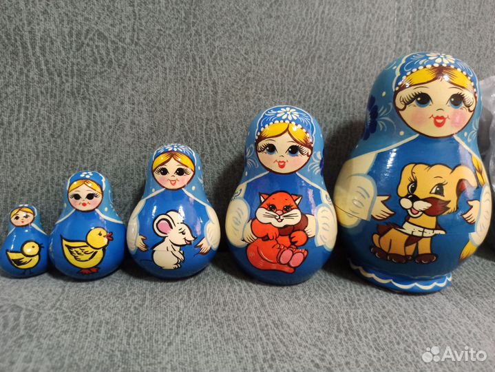 Матрешка вятская. Роспись. Винтаж