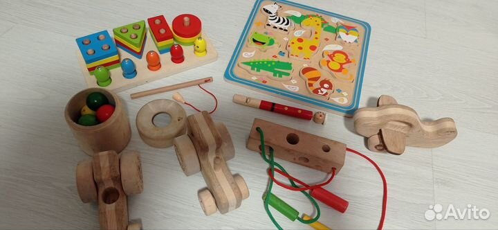 Развивающие игрушки деревянные