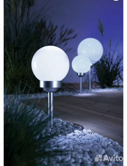 Светильник на солнечных батареях шар