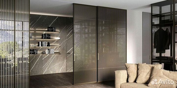 Реечные перегородки / Перегородки из реек