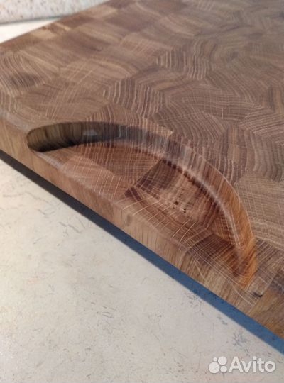 Доска кухонная разделочная из дуба - торцевая