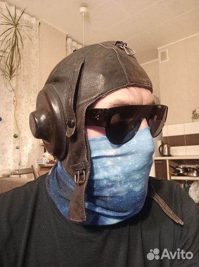 Шлем кожаный летний лётный 1955