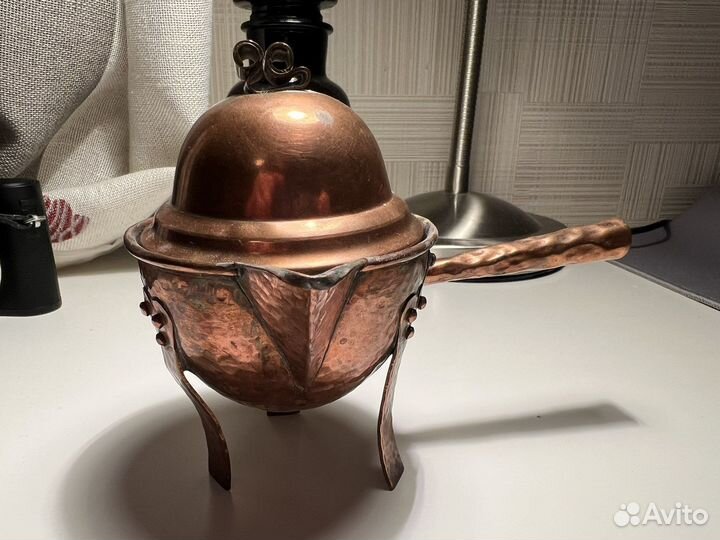 Молочник сливочник медный