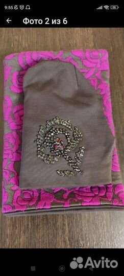 Комплект шапка и снуд женский