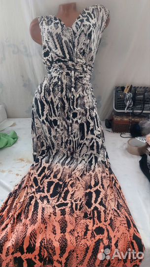 Сарафан макси леопард вискоза George с3 р.48-50