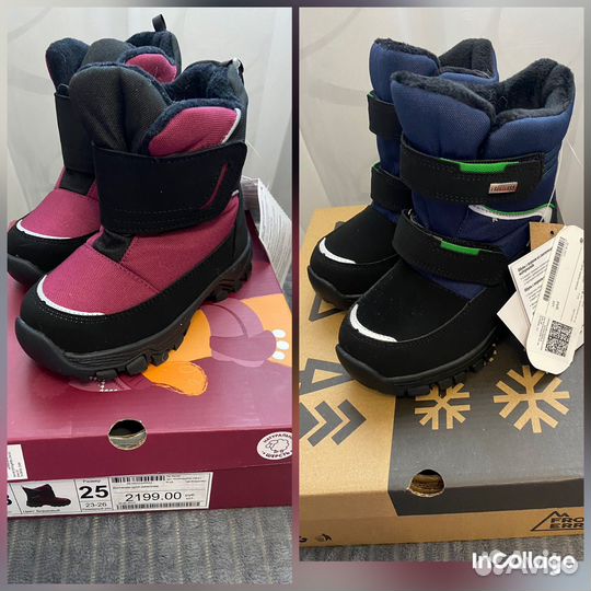 Ботинки зимние новые Tombi размер 25,26, 28.29