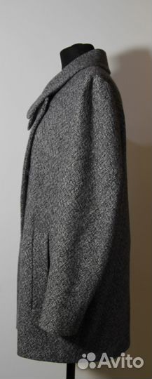 L пальто винтаж твид Windsor 50-шерсть 50-альпака