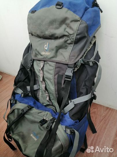 Рюкзак Deuter Aircontact75+10 Спальник в подарок