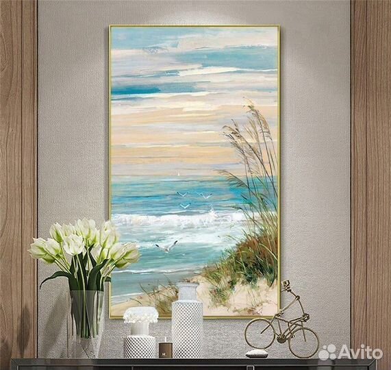 Картина маслом в интерьер Летнее воспоминание Море