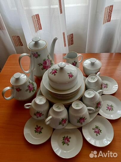 Сервиз чайный роза гдр