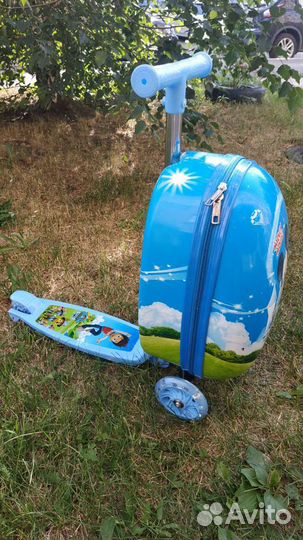 Детский чемодан самокат