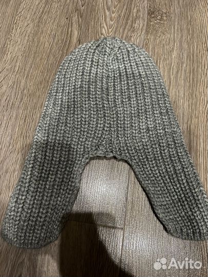 Шапка ушанка женская вязаная