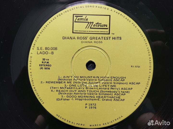 Diana Ross - Greatest Hits LP