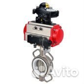 Затвор DN.ru 316L-316L-ptfe Ду50 Ру16, корпус - нержавеющая сталь 316L, диск - нержавеющая сталь 316