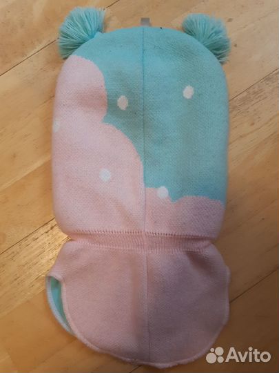 Шапка-шлем зимняя для девочки-дракона