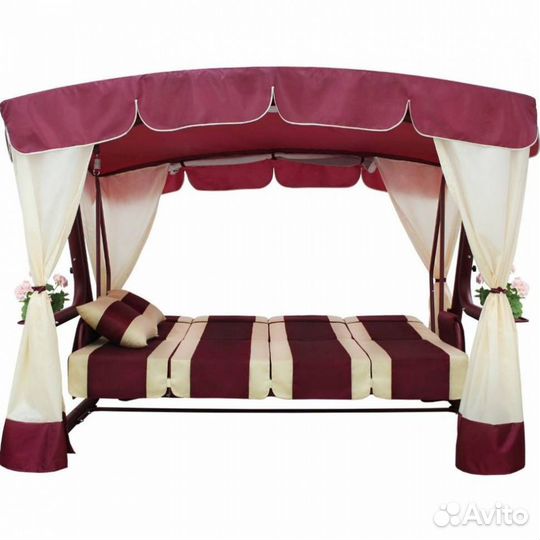 Садовые качели эдем люкс, бордо