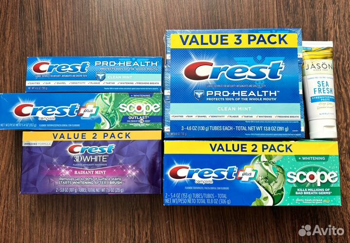 Crest - зубные пасты из США