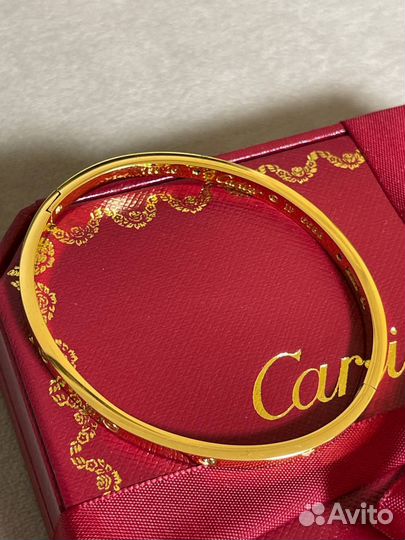 Браслет Cartier Love (тонкий, камни) Новинка 2025